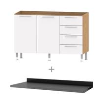 Balcão Cozinha Ditália Aspen 2pt4gv CVBR Tpo Pt CD-104 cozy