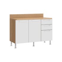 Balcão Cozinha Ditália Aspen CVBR c Tpo Carvalho CD-171 cozy