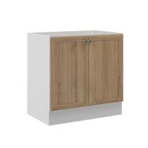 Balcão Cozinha Ditália Berlim 2Pt Carv/Branco CD-1031 Cozy