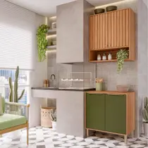 Balcão Cozinha Divina 2 Portas MDF Balcão Cozinha Divina 2 Portas MDF