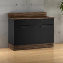 Balcão Cozinha em Aço 2 Portas 2 Gavetas 120cm com Tampo Dobradiça Slow Motion Exclusive Itatiaia