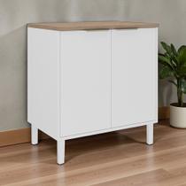 Balcão Cozinha em Aço 2 Portas 80cm com Tampo com Dobradiças Slow Motion Renova Itatiaia