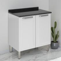 Balcão Cozinha em Aço 2 Portas 80cm com Tampo Com Dobradiças Slow Motion Tarsila Itatiaia