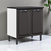 Balcão Cozinha em Aço 2 Portas 80cm com Tampo New Premium Itatiaia