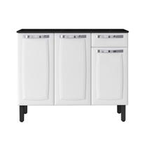 Balcão Cozinha em Aço 3 Portas 1 Gaveta 105cm com Tampo Rose Itatiaia