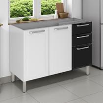 Balcão Cozinha em Aço 3 Portas 2 Gavetas 120cm sem tampo Dobradiças Slow Motion Tarsila Itatiaia Balcão Cozinha em Aço 3 Portas 2 Gavetas 120cm sem tampo Dobradiças Slow Motion Tarsila Itatiaia