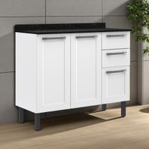 Balcão Cozinha em Aço 3 Portas e 2 Gavetas 105cm com Tampo Florença Itatiaia Balcão Cozinha em Aço 3 Portas e 2 Gavetas 105cm com Tampo Florença Itatiaia