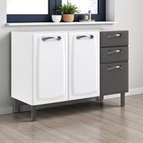 Balcão Cozinha em Aço 3 Portas e 2 Gavetas 120cm Sem Tampo New Premium Itatiaia Balcão Cozinha em Aço 3 Portas e 2 Gavetas 120cm Sem Tampo New Premium Itatiaia