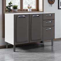 Balcão Cozinha em Aço 3 Portas e 2 Gavetas 120cm Sem Tampo New Premium Itatiaia Balcão Cozinha em Aço 3 Portas e 2 Gavetas 120cm Sem Tampo New Premium Itatiaia