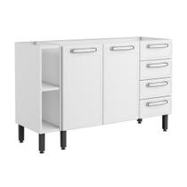 Balcão Cozinha Evidence Bertolini 1.40 Mt 100% Aço - 2 Portas- 4 Gavetas - Branco Balcão Cozinha Evidence Bertolini 1.40 Mt 100% Aço - 2 Portas- 4 Gavetas - Branco