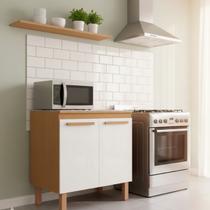 Balcão Cozinha Gabinete 2 Portas 80cm Móvel MDP 12mm Armário Cor:FREIJO / BAUNILHA Balcão Cozinha Gabinete 2 Portas 80cm Móvel MDP 12mm Armário Cor:FREIJO / BAUNILHA