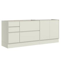 Balcão Cozinha Henn Fineze 3 Portas 4 Gavetas Areia Balcão Cozinha Henn Fineze 3 Portas 4 Gavetas Areia