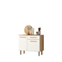 Balcão Cozinha Lemon 2 Portas 1 Gaveta Freijó/Off White Cristal - Nicioli