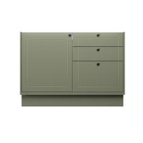 Balcão Cozinha MDF Herval Viana, 1 Porta e 3 gavetas, Verde Hill, 120 cm