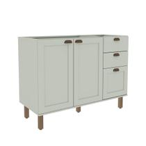 Balcão Cozinha Modulada 120cm C/ 2 Portas e 3 Gavetas MDF Balcão Cozinha Modulada 120cm C/ 2 Portas e 3 Gavetas MDF