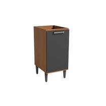 Balcão Cozinha Modulado Linna T720 c/ 1 Porta s/ Tampo 40cm Canela/Grafite Kappesberg Balcão Cozinha Modulado Linna T720 c/ 1 Porta s/ Tampo 40cm Canela/Grafite Kappesberg