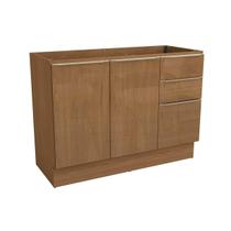 Balcão Cozinha Modulado Vibra T625 c/ 2 Portas 3Gavs s/Tampo 120cm Canela Lacca Kappesberg