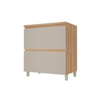 Balcão Cozinha Nesher Rainha 1 Porta 1Gav 80cm Nature/Greige