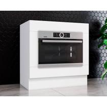 Balcão Cozinha p/Cooktop Americana Forno de Embutir s/ Tampo 80cm Branco - Henn