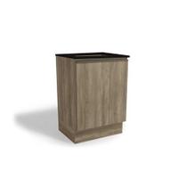 Balcão Cozinha p/Cooktop Maxxi G742 top 1 Porta c/Tampo 60cm Nogal/Preto - Kappesberg