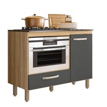 Balcão Cozinha para Cooktop 105cm com 1 Porta e 1 Gaveta