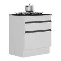 Balcão Cozinha para Cooktop 70cm com Rodapé 1 Porta 1 Gaveta Veneza Multimóveis V2118