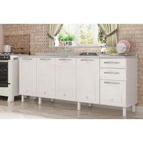 Balcão Cozinha Star 5Ptas 2Gav 200 s/Tampo Branco Telasul Balcão Cozinha Star 5Ptas 2Gav 200 s/Tampo Branco Telasul