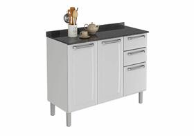 Balcão Cozinhas Itatiaia Luce - 3 Portas e 2 Gavetas - Branco