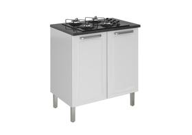 Balcão Cozinhas Itatiaia Tarsila p/ Cooktop 4 Bocas - 2 Portas - Branco