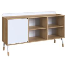 Balcão Credenza Flexus 136cm - Hanover E Branco Balcão Credenza Flexus 136cm - Hanover E Branco
