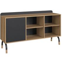 Balcão Credenza Flexus 136cm - Hanover E Nero Balcão Credenza Flexus 136cm - Hanover E Nero