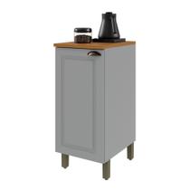 Balcão De 0,40 cm 1 porta 100% MDF Titânio Fosco Amoudi