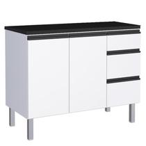 Balcão de Aço 120 Gaia com Tampo Cozimax Branco