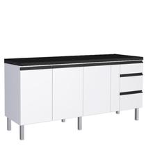 Balcão de Aço 200 Gaia com Tampo Cozimax Branco