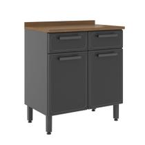 Balcão de Aço com Tampo 2 Portas 2 Gavetas Estilo Bertolini Balcão de Aço com Tampo 2 Portas 2 Gavetas Estilo Bertolini