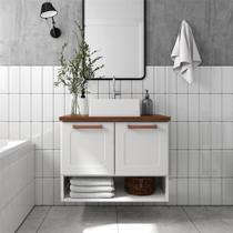 Balcão de Aço Cuba Nicho Banheiro 2 Portas Natura Bertolini