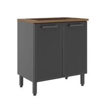 Balcão de Aço para Cooktop 2 Portas Estilo Bertolini Balcão de Aço para Cooktop 2 Portas Estilo Bertolini