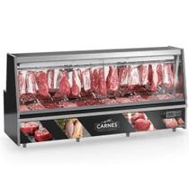 Balcão de Açougue 3,00m GATS-300 PR Preto Gelopar Linha Turino - Tendal Duplo