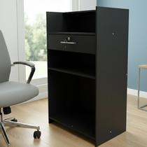 Balcão De Atendimento Caixa Gaveta Com Chave Recepção Prateleira Multiuso Moveis Bonatto Balcão De Atendimento Caixa Gaveta Com Chave Recepção Prateleira Multiuso Moveis Bonatto