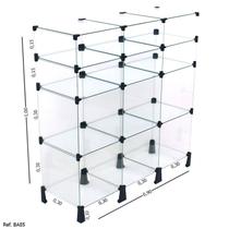 Balcão de Atendimento Modulado em Vidro 12 Casulos - 0,90 x 1,00 x 0,30