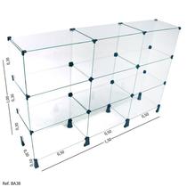 Balcão de Atendimento Modulado em Vidro - 1,50 x 1,00 x 0,30