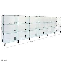 Balcão de Atendimento Modulado em Vidro - 3,00 x 1,00 x 0,30