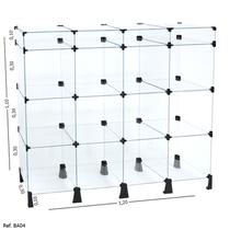 Balcão de Atendimento Modulado em Vidro com Porta Bijuterias - 1,20 x 1,10 x 0,30 - Balcãonet