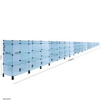 Balcão de Atendimento Modulado em Vidro com Porta Bijuterias - 9,50 x 1,10 x 0,30 - Tatinet