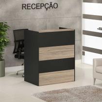 Balcão de Atendimento New City Calvin com Preto Web Office