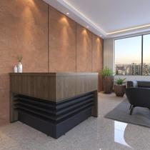 Balcão de Atendimento para Escritório/Recepção em L - Elegante e Funcional 147,7x147,7cm