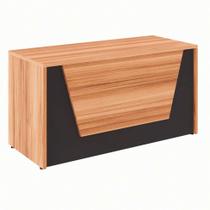 Balcão de Atendimento Recepção Nogal Sevilha e Preto 74x140 cm