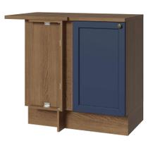 Balcão de Canto 1 Porta Rustic/Azul Vik Madesa Balcão de Canto 1 Porta Rustic/Azul Vik Madesa
