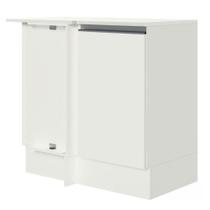 Balcão De Canto 100% Mdf Tampo Branco Smart Madesa Branco