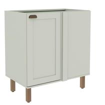 Balcão de Canto para Cozinha 1 Porta sem Tampo Iluminata Verde/Mint Balcão de Canto para Cozinha 1 Porta sem Tampo Iluminata Verde/Mint